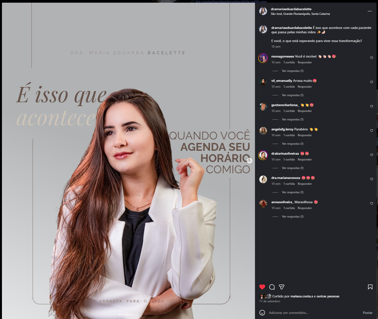 Chamada para agendar horário com a doutora